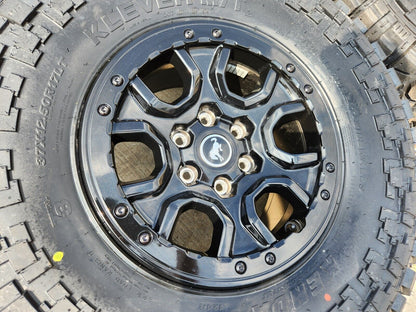 (4) 17" Ford Bronco HERITAGE SASQUATCH wheels rims BEADLOCK 6x5.5 10388 NEW 37"
