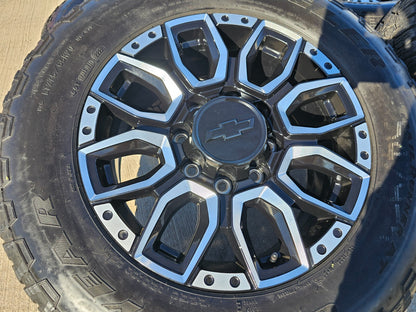 20" Chevy Silverado High Country 2500 3500 OEM Black wheels rims SET