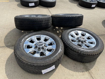 20" Ford F-250 King Ranch Lariat OEM 10100 rims wheels CHROME BRIDGESTONE