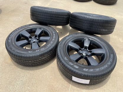 20" Dodge Ram 1500 OEM wheels rims 2495 BLACK 5x139 5x5.5 SET GOODYEAR