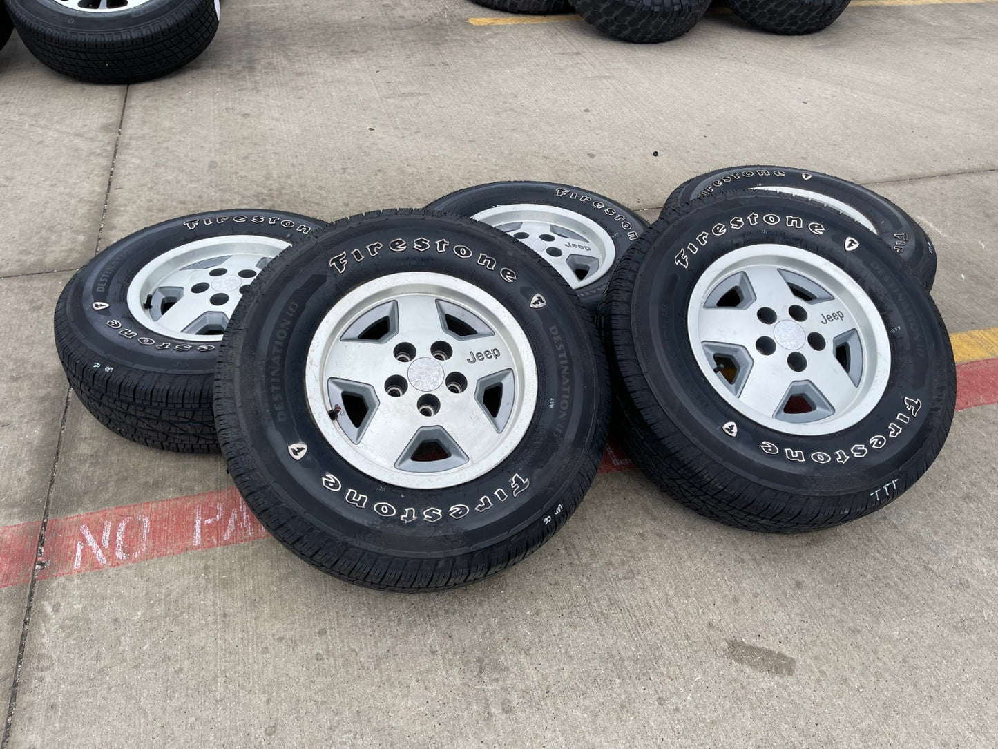 15" Jeep Wrangler Cherokee Comanche Wagoneer wheels rims 1512 OEM 5x4.5 tires