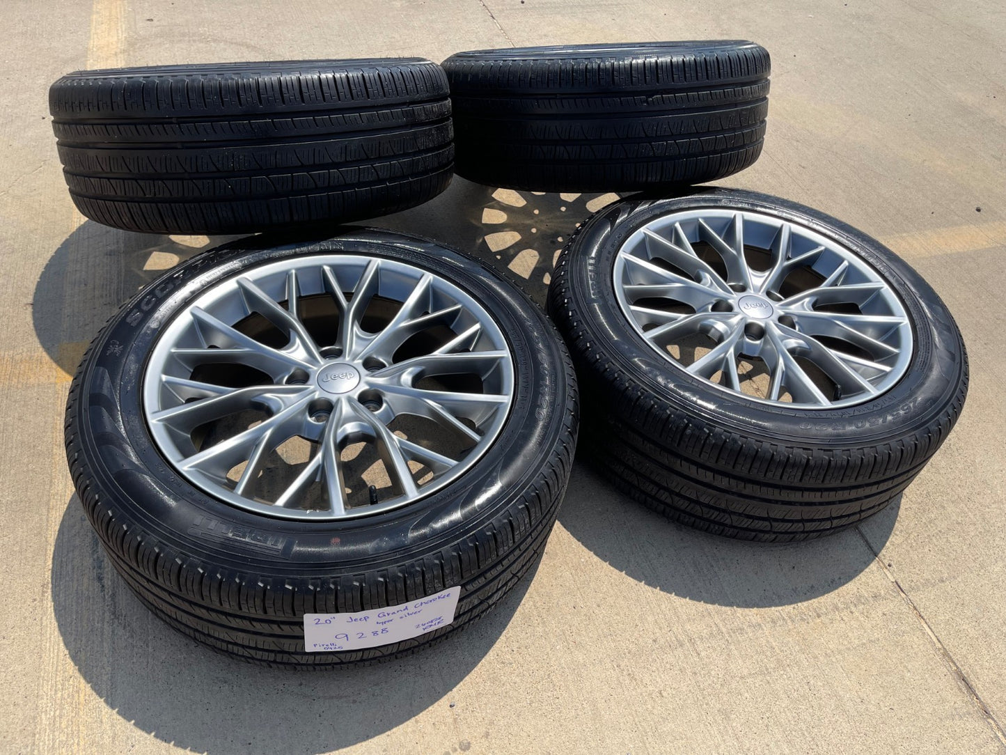 20" Jeep Grand Cherokee L OEM 9288 wheels rims tires PIRELLI SET