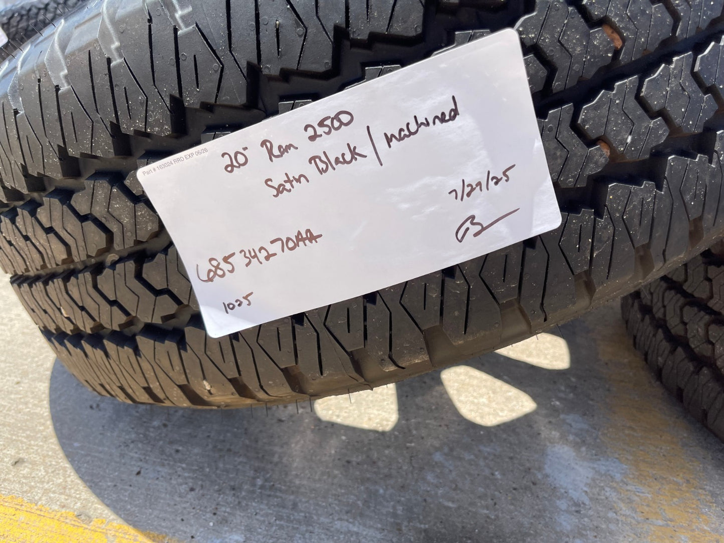 20" Dodge Ram 2500 3500 LARAMIE OEM wheels rims A/T tires 2025 2026 NEW