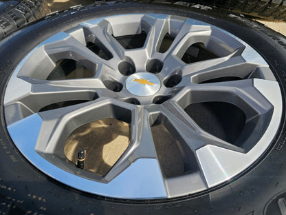 20" Chevy Tahoe Silverado OEM 14090 95417 wheels rims tires SET GOODYEAR A/T NEW
