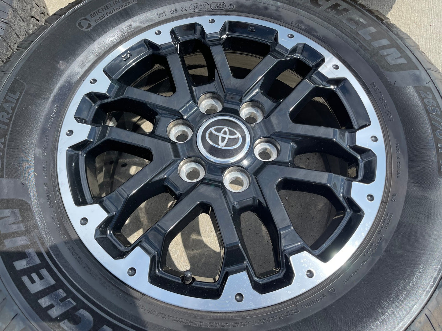 18" Toyota Tundra TRD OEM black wheels rims 75273 Sequoia SET MICHELIN