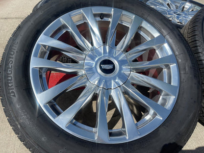 22" Cadillac Escalade Platinum OEM wheels rims 95026 4873 tires SET NEW