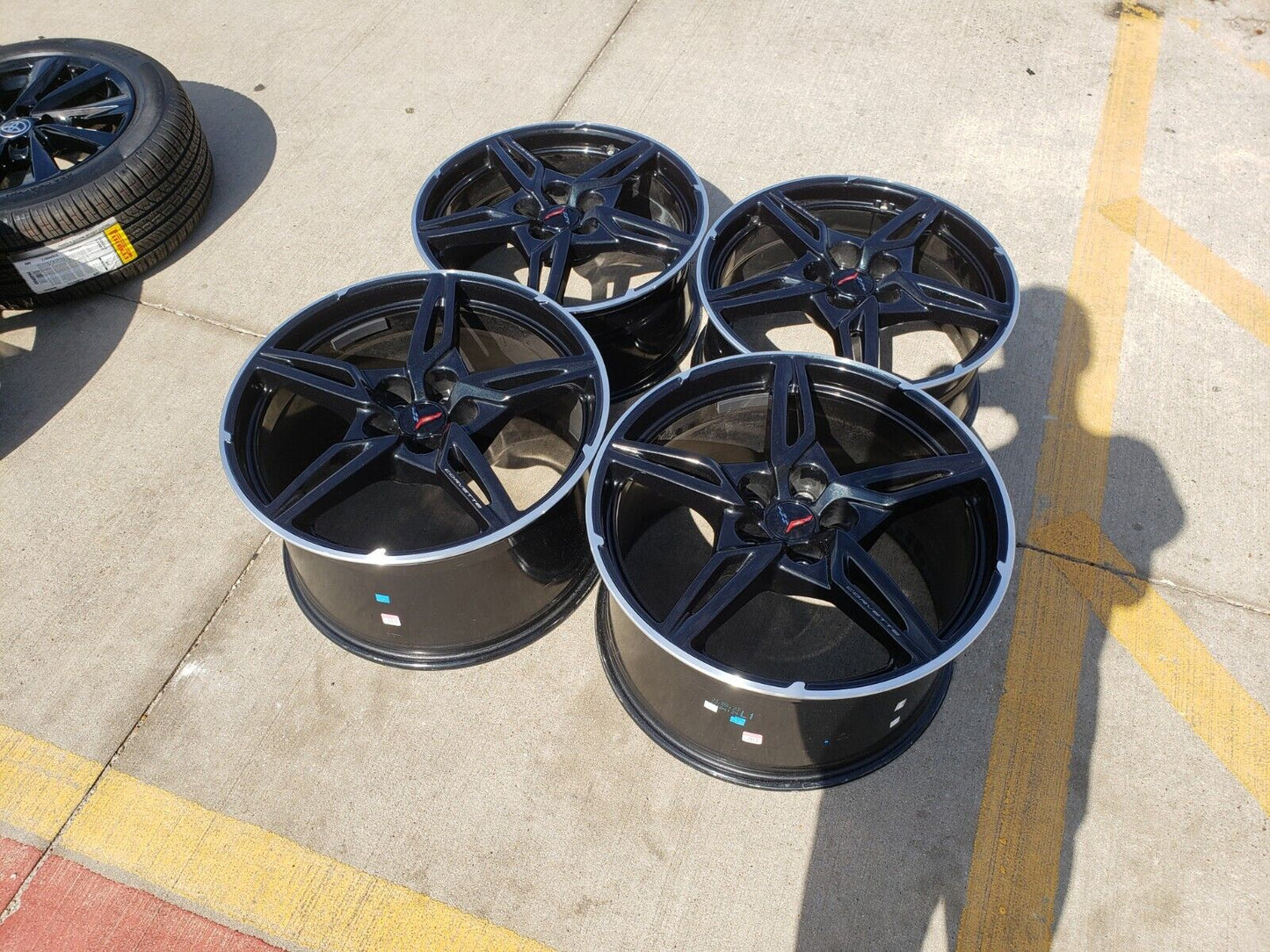19" + 20" Chevy Corvette C8 OEM wheels rims 14009 200268 2022 2023 2024 2025 NEW