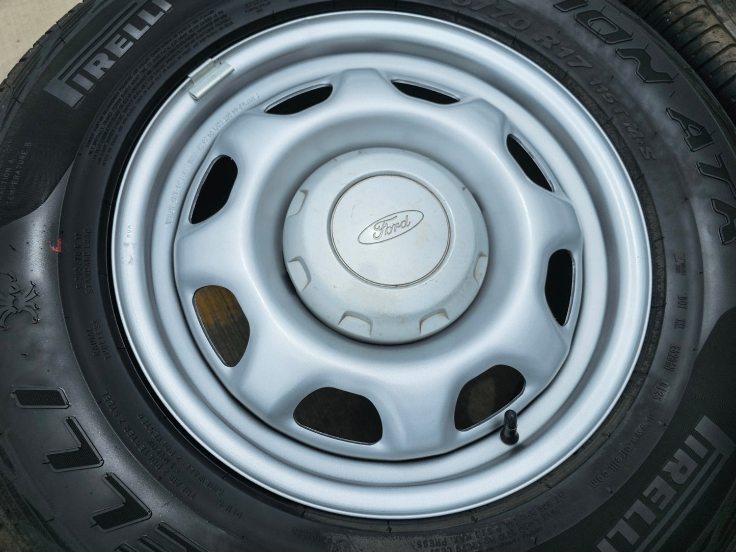 17" Ford F-150 OEM rims wheels 3857 tires steel 2023 2024 2025 PIRELLI A/T NEW