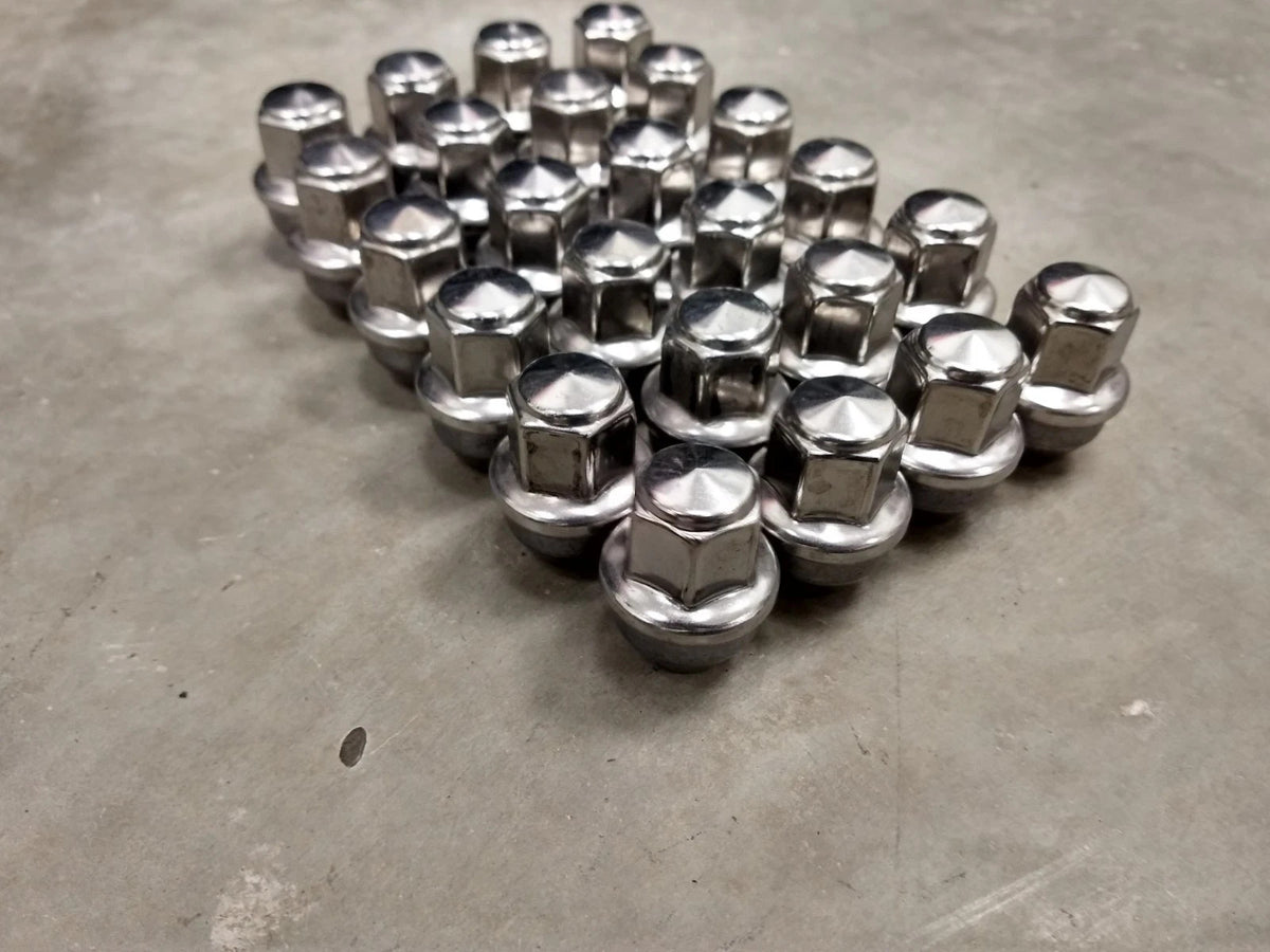 (24) 14x1.5 OEM Ford lug nuts polished F-150 Expedition 2015-2027