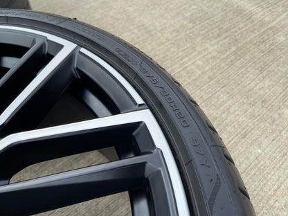 20" BMW M550i 530i 540i 640i OEM 86160 86161 Series 846M black wheels rims SET