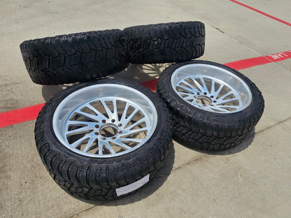 24x12 24" Aftermarket Ford F-250 F-350 FORGED SET rims wheels 8x170 -44 35"