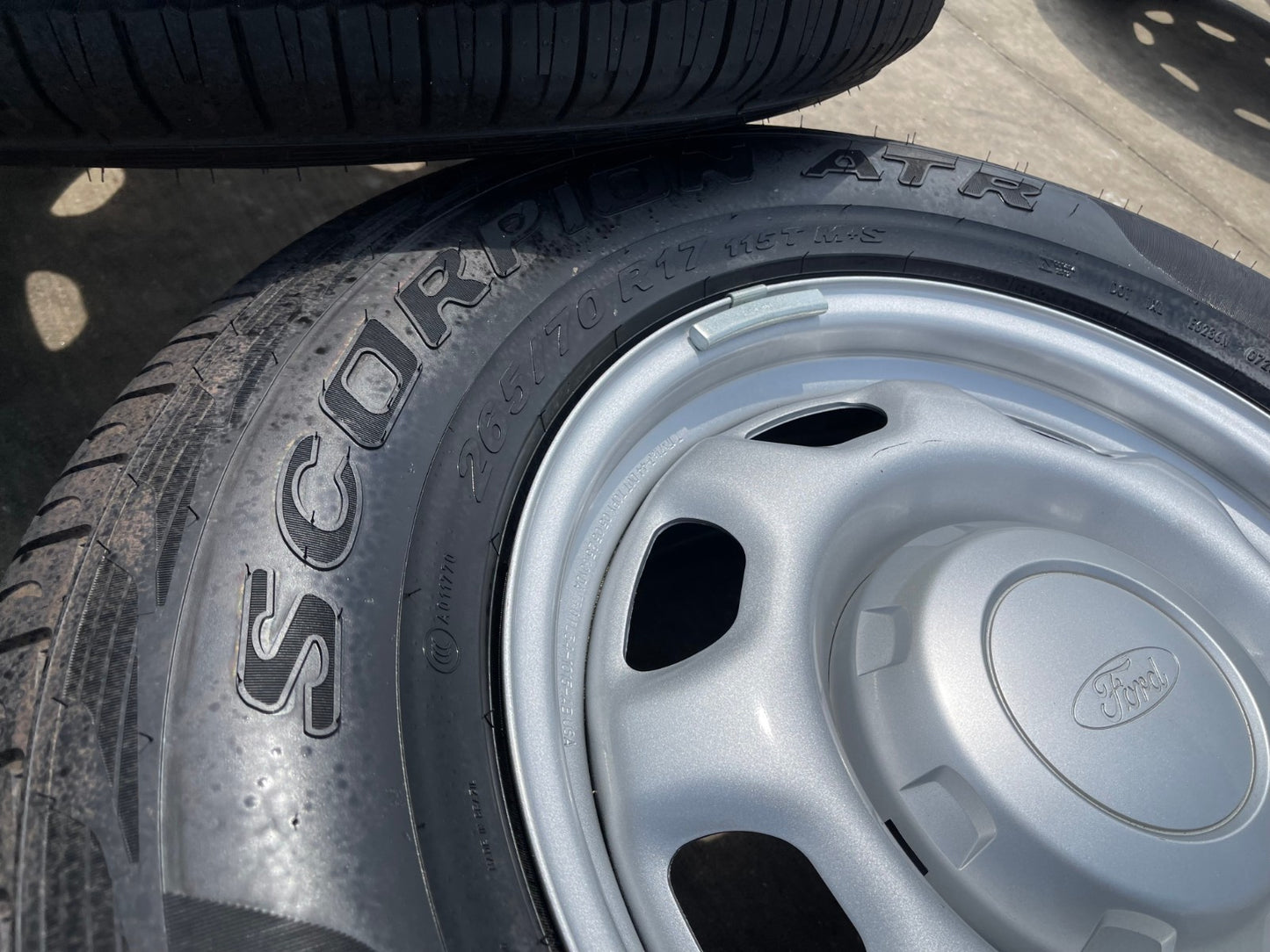 17" Ford F-150 OEM rims wheels 3857 tires steel 2024 2025 2026 PIRELLI A/T NEW