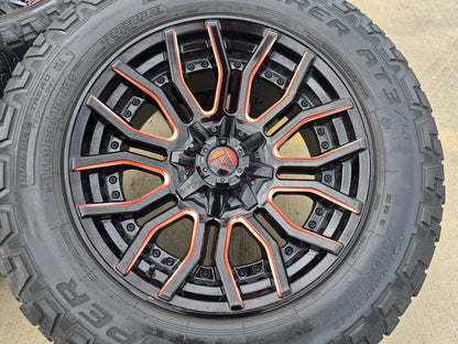 20" FUEL Rage D712 GMC Sierra AT4X Chevy 2500 3500 wheels rims FITS 2011-2027
