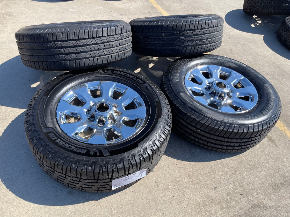 20" Ford F-250 King Ranch Lariat OEM 10100 CHROME rims wheels MICHELIN SET