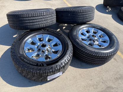20" Ford F-250 King Ranch Lariat OEM 10100 CHROME rims wheels MICHELIN SET