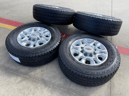 18" Chevy Silverado 2500 3500 OEM 5959 wheels rims BRIDGESTONE SET