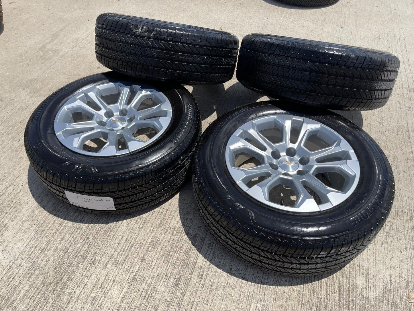 20" Chevy Tahoe Silverado OEM 14090 95417 wheels rims SET BRIDGESTONE NEW 2026
