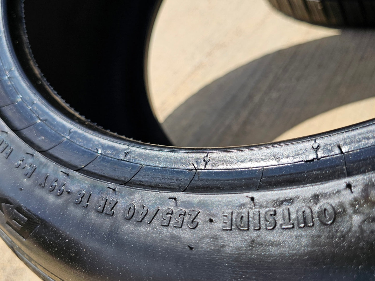 (2) 255/40/18 + (2) 285/35/18 Continental Extreme Contact tires 99Y M+S XL NEW