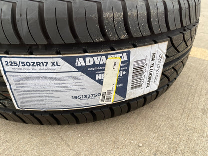 (1) 225/50/17 Advanta HPZ-01+ tire 225/50R17 98W XL M+S NEW