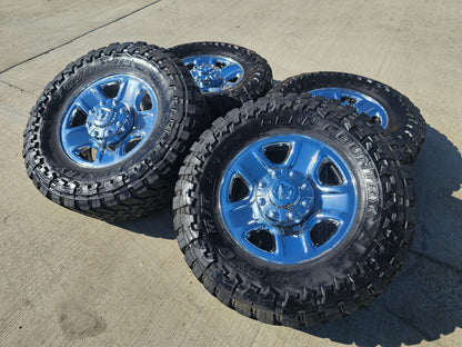 18" Dodge Ram 2500 3500 STEEL chrome OEM 2473 wheels rims TOYO M/T 35"