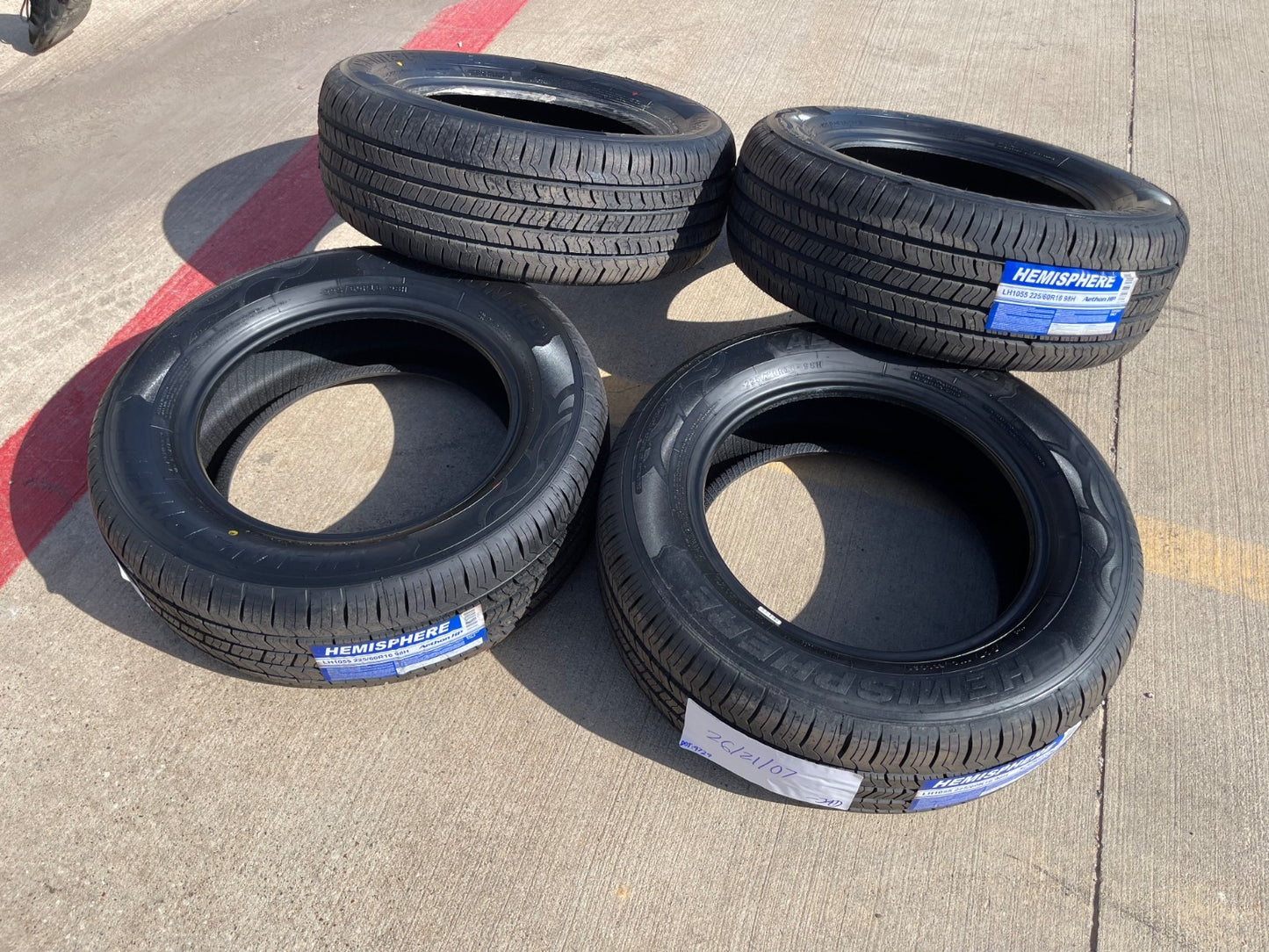 (4) 225/60/16 Hemisphere Aethon H/P tires SET 98H M+S 225/60r18 NEW