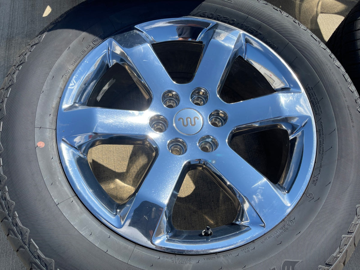 20" Ford F-150 OEM rims wheels CHROME 10347 Expedition SET HANKOOK A/T2 NEW