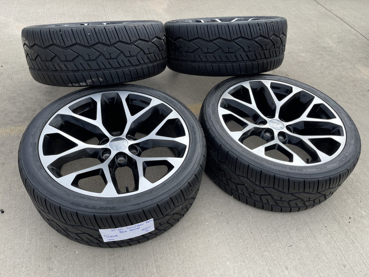 24" GMC Yukon Sierra Chevy Tahoe 1500 OEM replica 5668 wheels rims tires