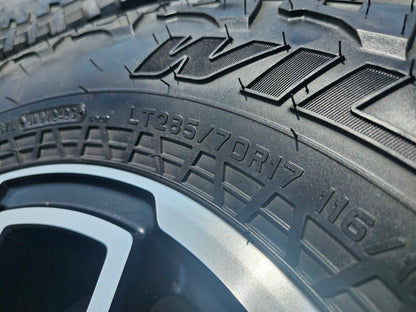 (5) 17" Jeep Wrangler Rubicon OEM wheels rims Gladiator tires A/T3 2024 2025 NEW