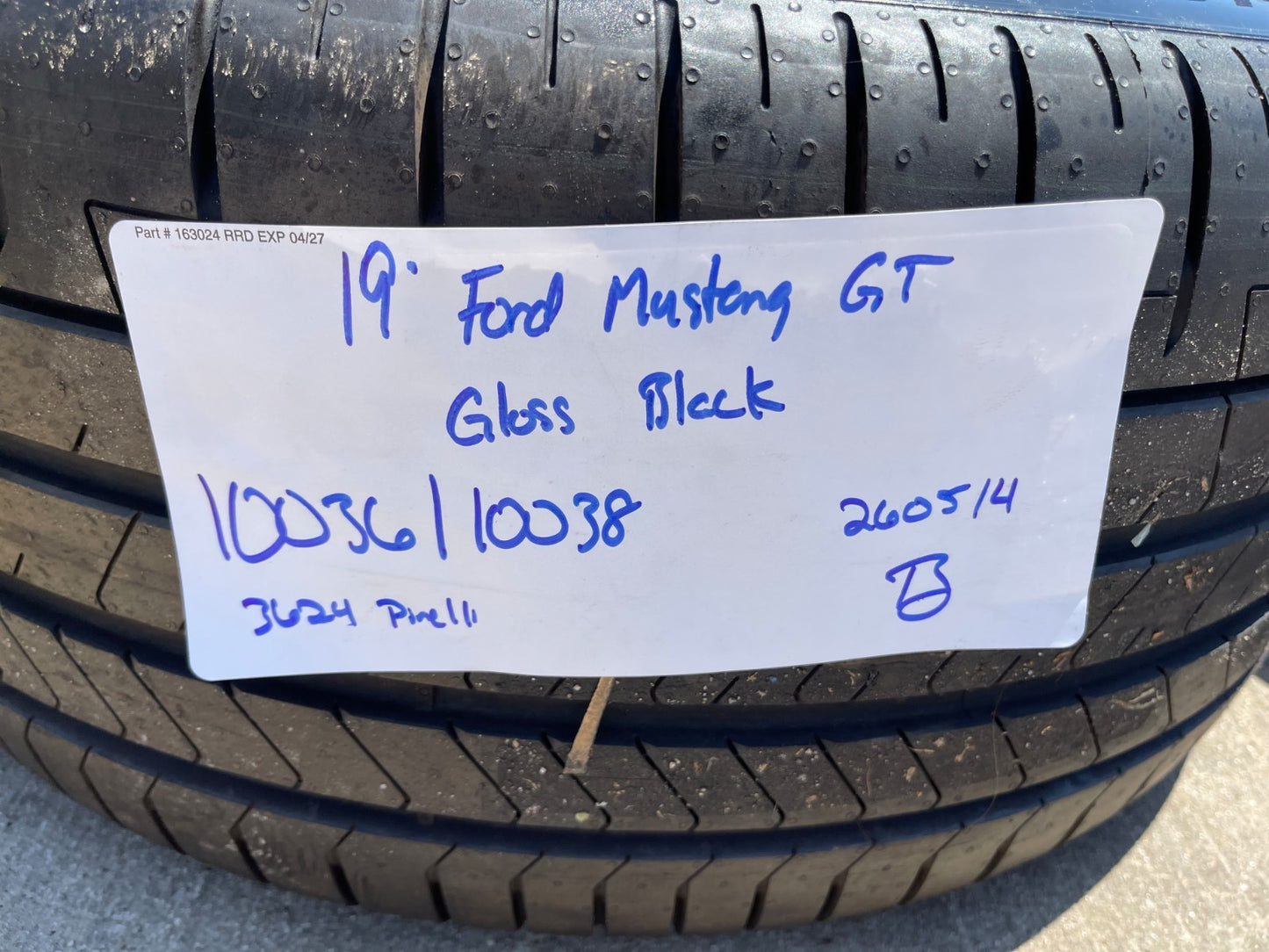 19" Ford Mustang GT Track Pack OEM 10036 10038 wheels rims PIRELLI