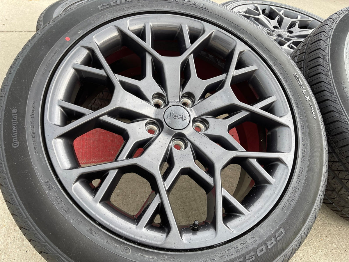 21" Jeep Grand Cherokee L OEM wheels rims 9291 Durango tires SET CONTINENTAL