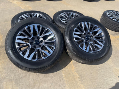 20" Chevy Silverado Z71 GMC Sierra Canyon OEM wheels rims 2025 2026 2027 SET NEW