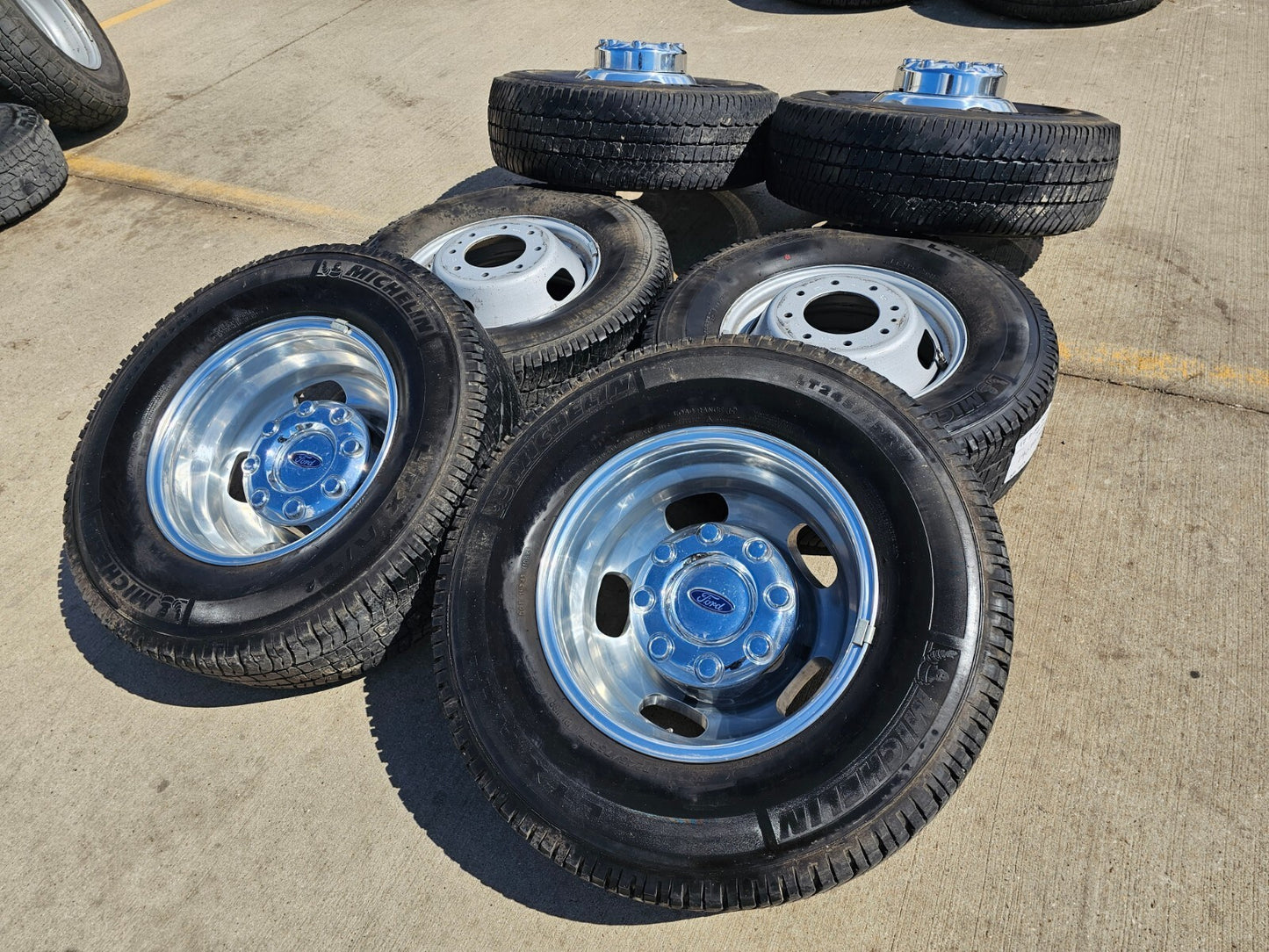 17" Ford F-350 Dually OEM 14077 14078 rims wheels 2023 2024 2025 MICHELIN