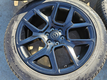 22" Dodge Ram 1500 OEM LIMITED Laramie wheels rims black 2725 2684 tires