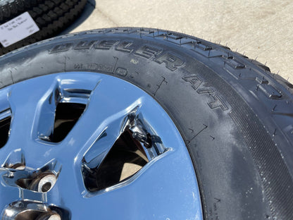 20" Ford F-250 King Ranch Lariat OEM 10100 rims wheels CHROME NEW BRIDGESTONE