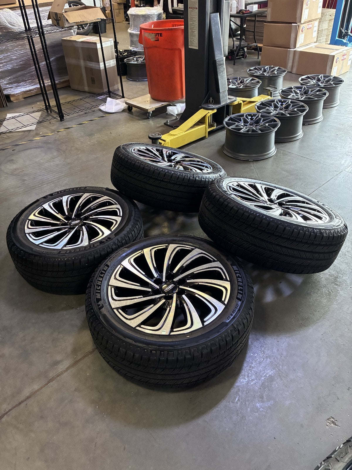 22" Lincoln Navigator OEM 10666 rims wheels BLACK LABEL MICHELIN NEW