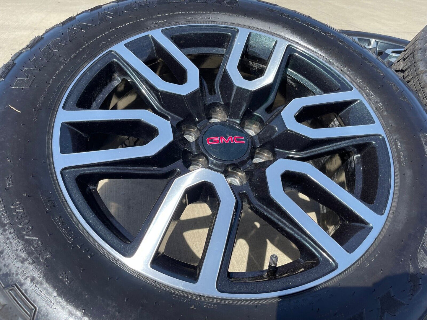 20" GMC Sierra Yukon Chevy BLACK OEM wheels rims 5914 tires GOODYEAR A/T NEW