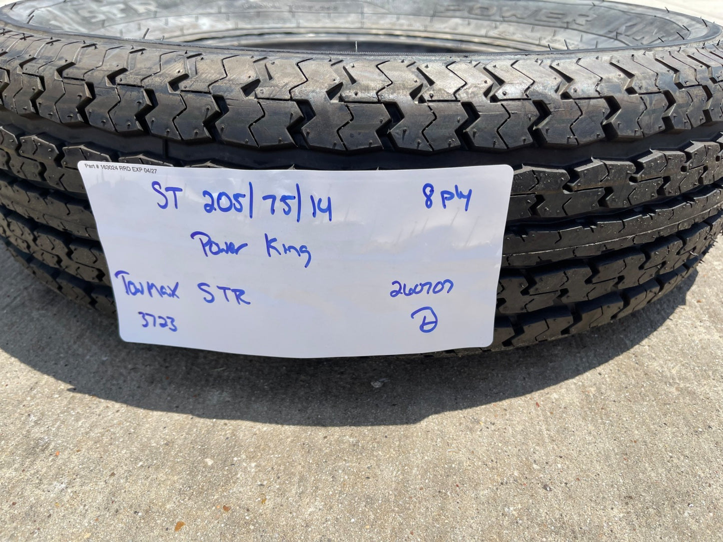 205/75/14 Power King Towmax ST II tire 205/75R14 LT 8 ply LR D 105L trailer NEW