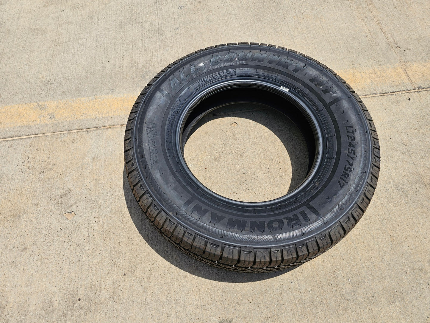 (1) 245/75/17 Ironman All Country H/T tire 245/75R17 M+S 121S LT 10 ply LRE NEW