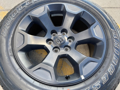 (1) 20" Dodge Ram 1500 OEM Laramie Black 2680 wheel Spare 2024 2025 2026