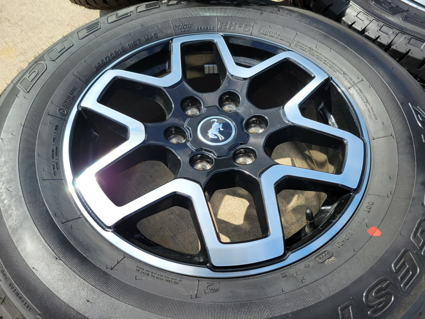 18" Ford Bronco wheels rims tires black 95213 Ranger tires 2023 2024 2025 NEW