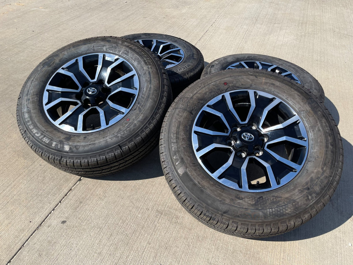 17" Toyota Tacoma 4Runner OEM 75259 wheels rims black TRD FJ SET MICHELIN NEW