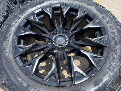 20" Fuel D804 Flame Blackout Chevy Silverado RAM 1500 wheels rims 6x139 6x5.5
