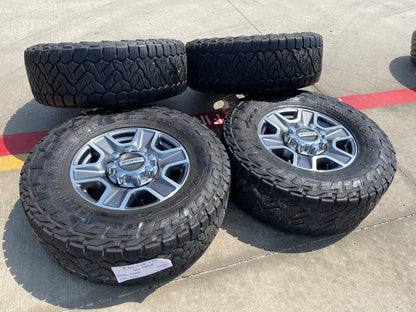18" Ford F-250 F-350 Lariat FX-4 OEM wheels 10480 10298 SET tires NITRO 35"