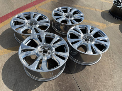 22" Rolls Royce Cullinan OEM POLISHED wheels rims 5x112 tires SET