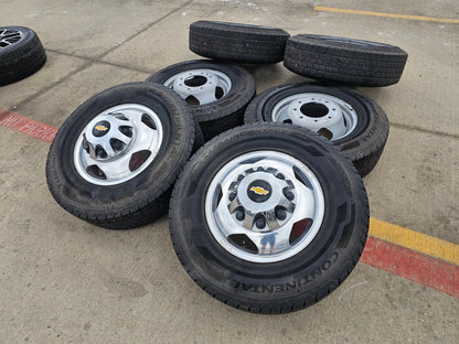 17" Chevy Silverado GMC Sierra 3500 Dually rims wheels OEM 5519 5520 CONTINENTAL