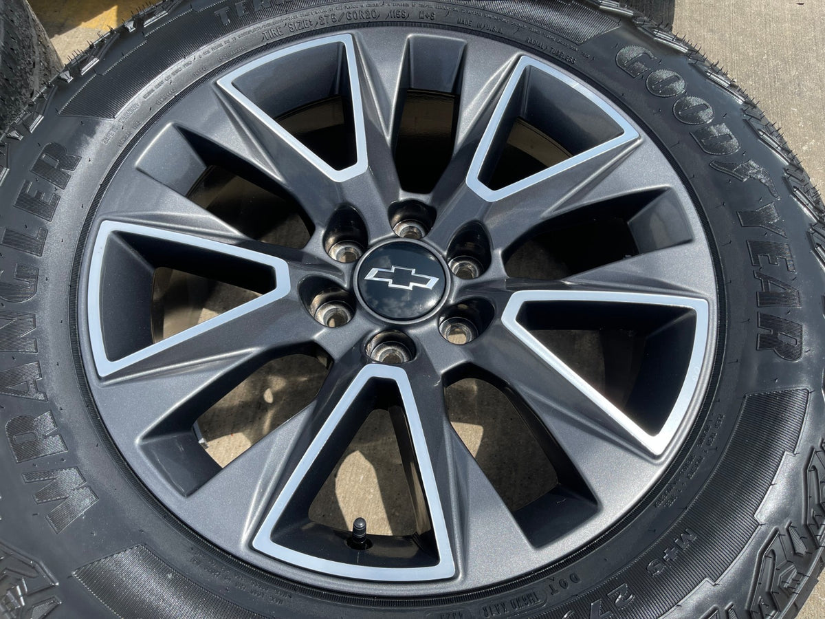 20" Chevy Tahoe Silverado OEM 5919 wheels rims GMC Yukon tires GOODYEAR