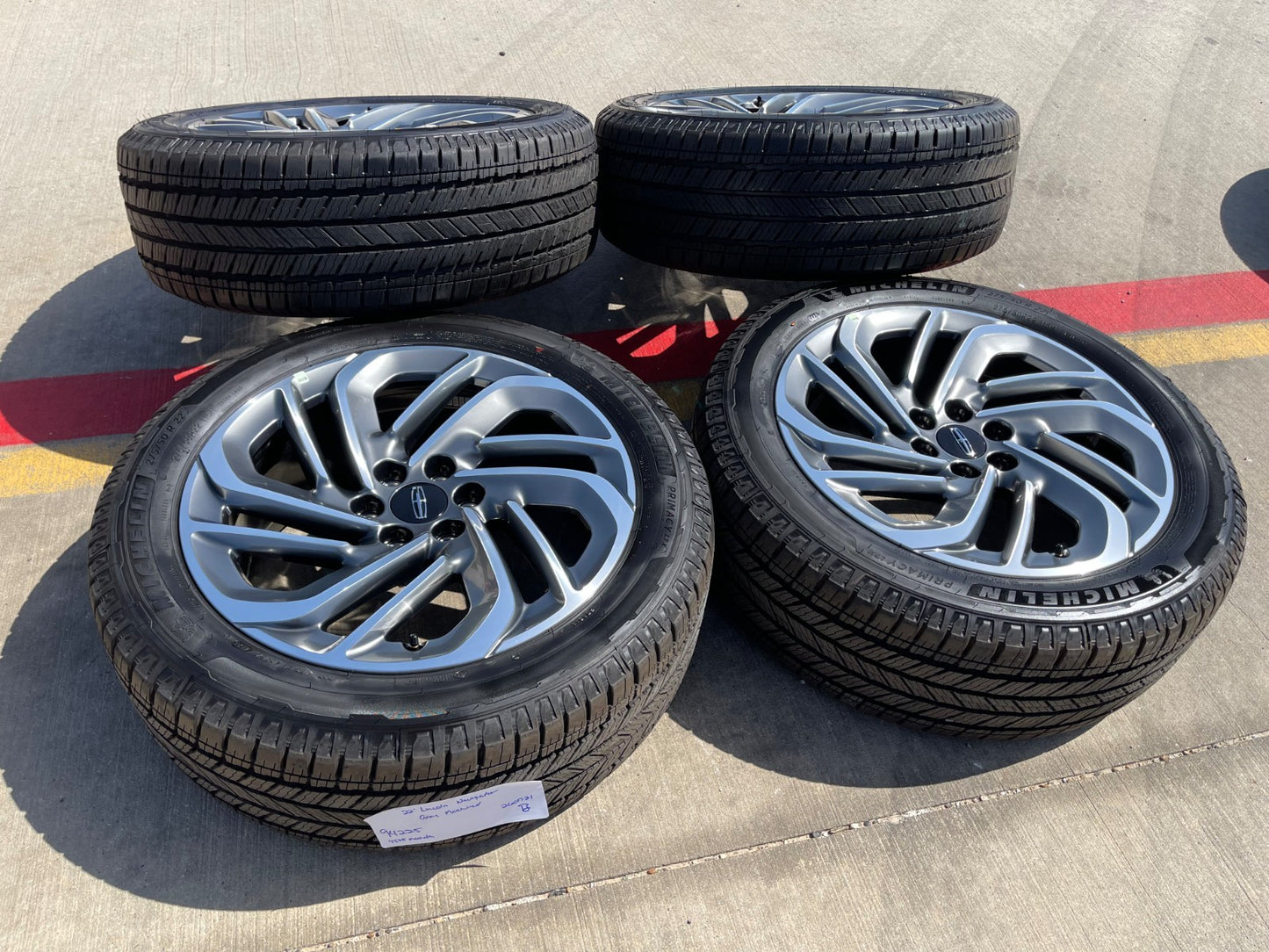 22" Lincoln Navigator OEM 94225 rims wheels BLACK LABEL SET 2026 MICHELIN NEW