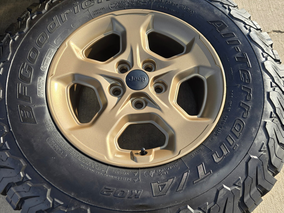 17" Jeep Gladiator RUBICON OEM wheels rims BRONZE Wrangler 9236 SET BFG A/T 33"