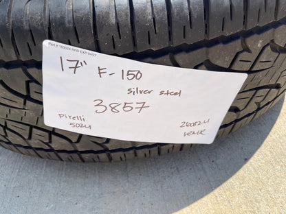 17" Ford F-150 OEM rims wheels 3857 steel SET PIRELLI A/T