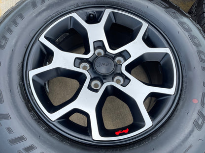 17" Jeep Wrangler Rubicon OEM 9218 wheels rims Gladiator BFG A/T NEW